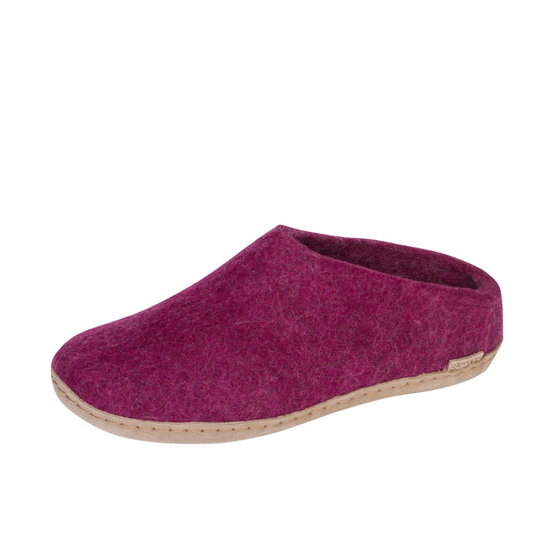 Glerups The Slip-On With Leather Sole Cranberry