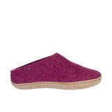 Glerups The Slip-On With Leather Sole Cranberry Thumbnail 3