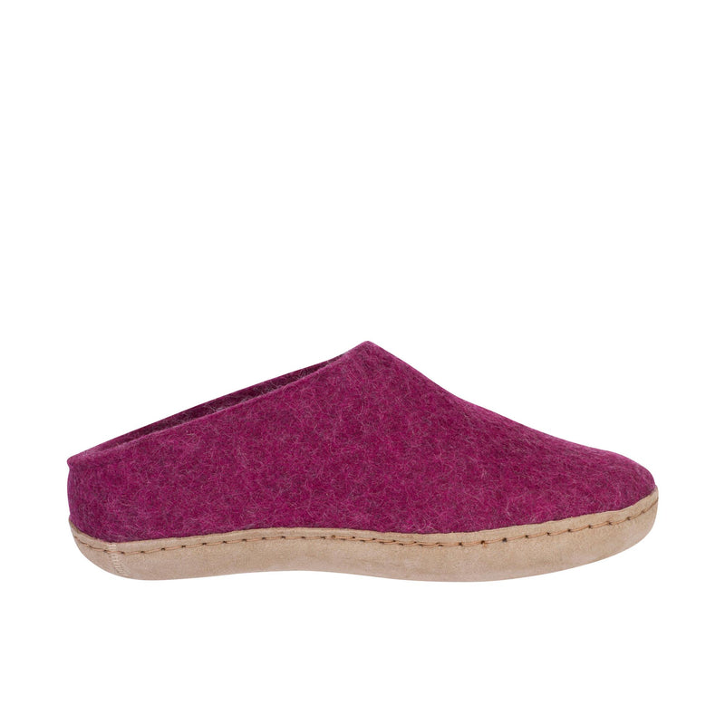 Glerups The Slip-On With Leather Sole Cranberry