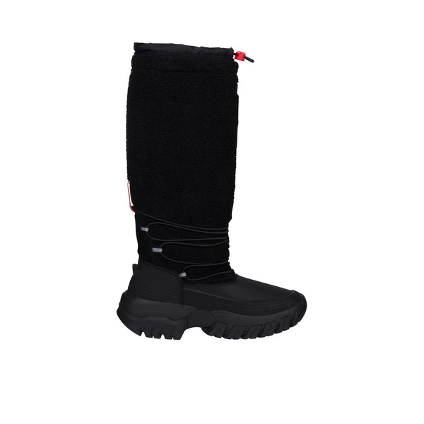 Hunter Womens Womens Wanderer Tall Sherpa Snow Boot Black