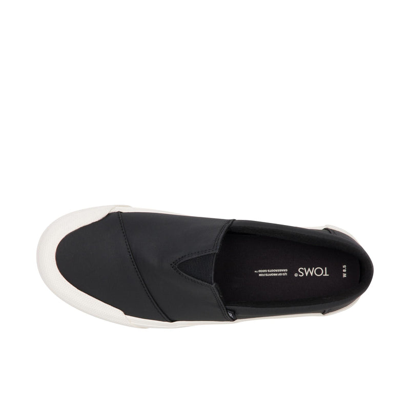 TOMS Womens Fenix Slip-On Matte Canvas/Fleece Black