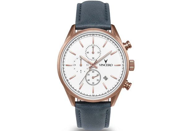 Vincero Chrono S 40mm Copper Slate Blue