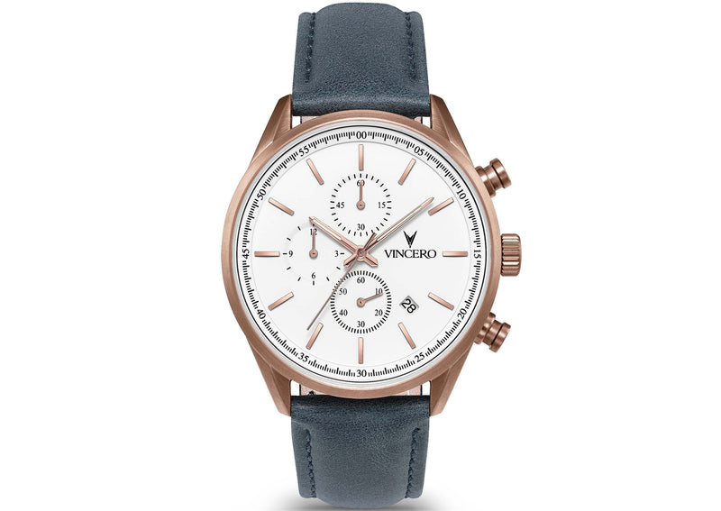 Vincero Chrono S 40mm Copper Slate Blue