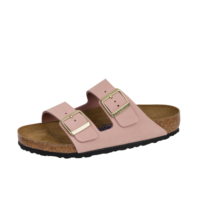 Birkenstock Womens Arizona Soft Footbed Nubuck Soft Pink