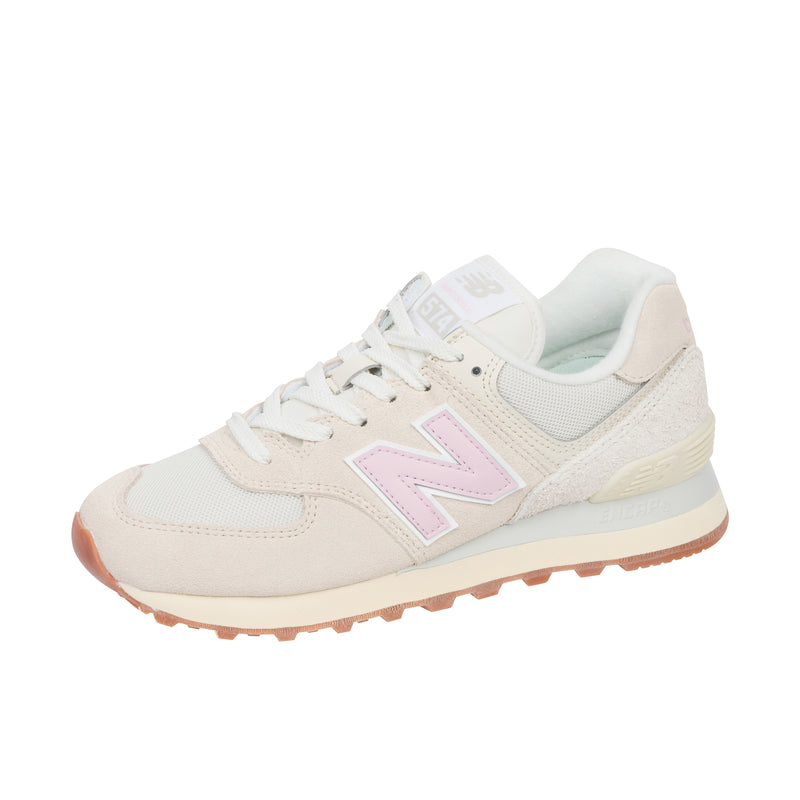 New Balance Womens WL574V2 Linen/Mid Century Pink/Sea Salt