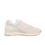 New Balance Womens WL574V2 Linen/Mid Century Pink/Sea Salt Thumbnail 3