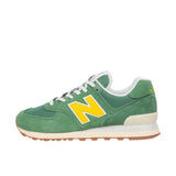 New Balance Womens WL574V2 Mallard Green/Ginger Lemon/Sea Salt Thumbnail 2