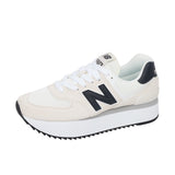 New Balance Womens 574+ Linen/Sea Salt/Phantom Thumbnail 6