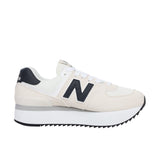 New Balance Womens 574+ Linen/Sea Salt/Phantom Thumbnail 3