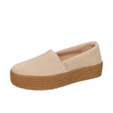 TOMS Womens Valencia Platform Espadrille Oatmeal Suede Thumbnail 6