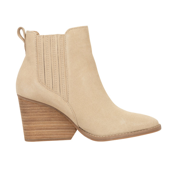 TOMS Womens Noa Wedge Boot Oatmeal Suede