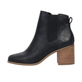 TOMS Womens Evelyn Chelsea Boot Black Leather Thumbnail 2