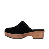 TOMS Womens Addison Clog Black Suede/Deco Stitch Thumbnail 2