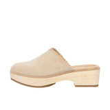 TOMS Womens Addison Clog Oatmeal Suede/Deco Stitch Thumbnail 2