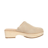 TOMS Womens Addison Clog Oatmeal Suede/Deco Stitch Thumbnail 3