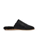 TOMS Womens Jade Flat Black Metallic Suede/Faux Fur Thumbnail 3