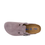 Birkenstock Womens Boston Soft Footbed Suede Faded Purple Thumbnail 4