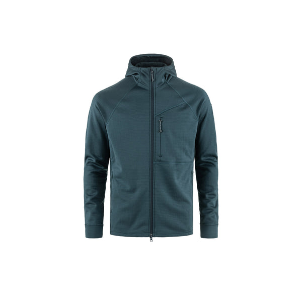 Fjallraven Abisko Grid Fleece Hoodie Mountain Blue