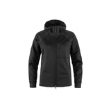 Fjallraven Womens Abisko Grid Fleece Hoodie Black Thumbnail 2