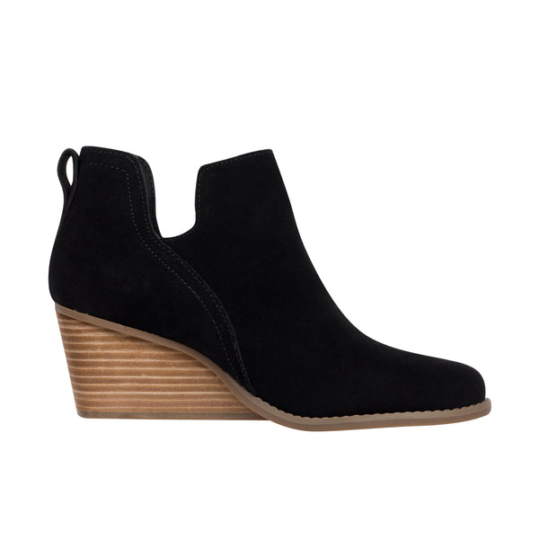 TOMS Womens Gwen Wedge Ankle Bootie Black