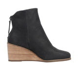 TOMS Womens Casey Wedge Boot With Back Zipper Black Thumbnail 3