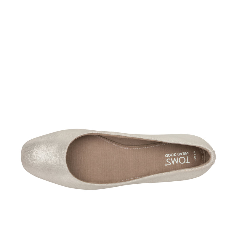 TOMS Womens Briella Ballet Flat Champagne