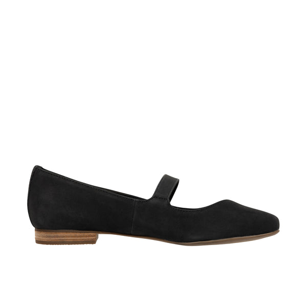 TOMS Womens Bianca Mary Jane Flat Black