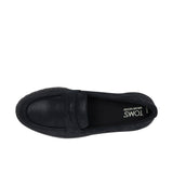 TOMS Womens Cara Leather Loafer Black Metallic Thumbnail 4