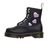 Dr Martens Womens 1460 Zip Heart Virginia Black/Frosted Lavender Thumbnail 2