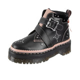 Dr Martens Womens Caitie Nappa Lux Athena Black/Powder Pink Thumbnail 6