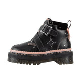 Dr Martens Womens Caitie Nappa Lux Athena Black/Powder Pink Thumbnail 2