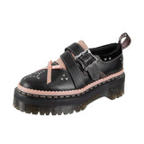 Dr Martens Womens Kemsley Nappa Lux Athena Black/Powder Pink Thumbnail 6