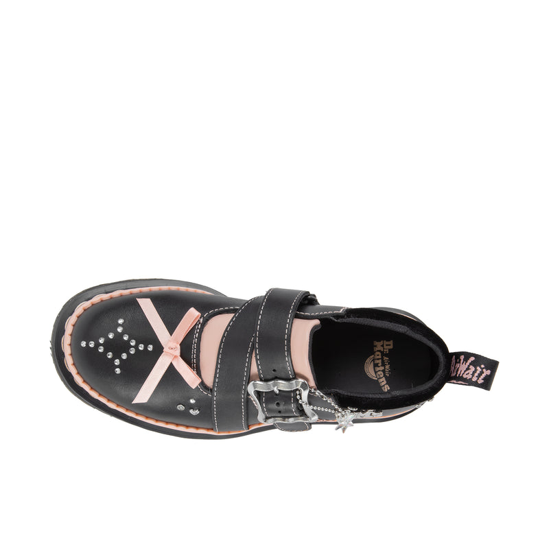 Dr Martens Womens Kemsley Nappa Lux Athena Black/Powder Pink